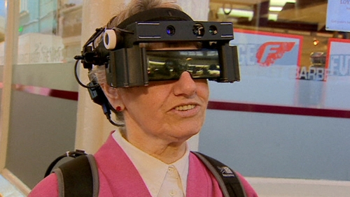 Lyn Oliver, who has very limited vision, is one of those trialling the glasses