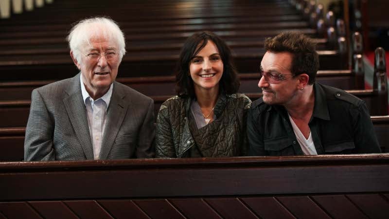 Festival organiser Sian Smyth with a couple of mates at a previous Dalkey Book Festival