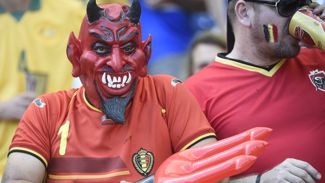 The Red Devils, as the Belgium squad are known, had plenty of whole-hearted support