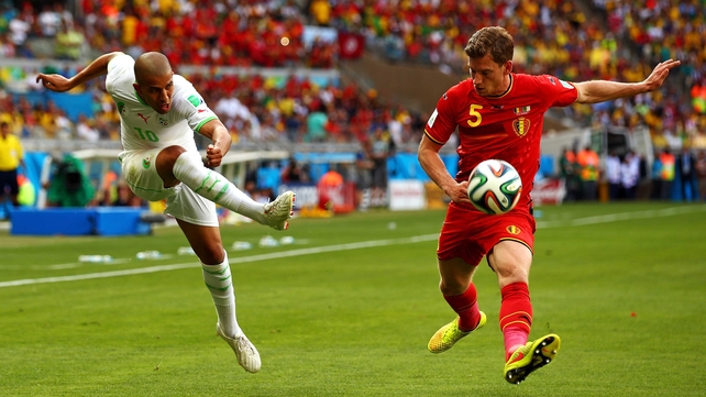 Feghouli managed a couple more shots on Belgium goalkeeper Thibaut Courtois