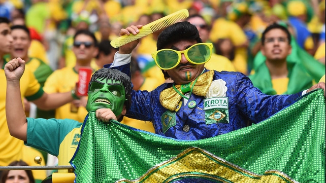 Then onto Fortaleza and Estádio Castelão, where Elvis and the Hulk formed an unlikely bond in cheering on the Brazilian home squad