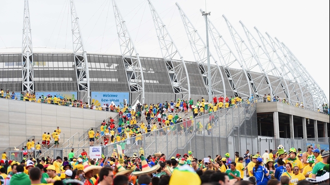 A capacity crowd of 67,037 flocked into the recently re-furbished stadium