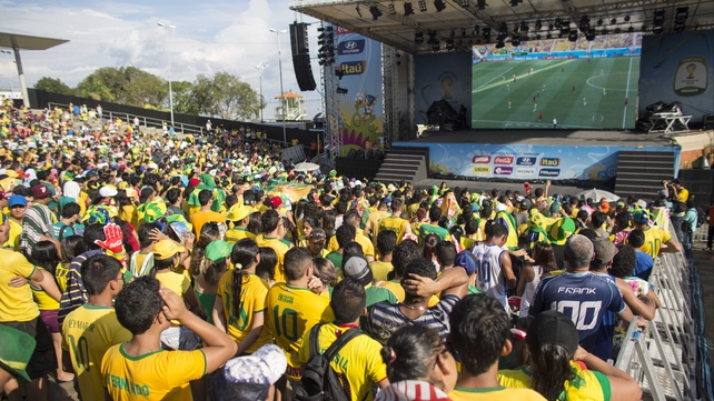Fans all over Brazil - including here in Manaus - watched the action, on edge hoping for a victory...