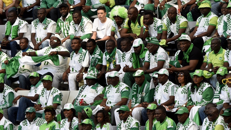 Nigeria fans at the World Cup in Brazil. Soccer is hugely popular in Nigeria