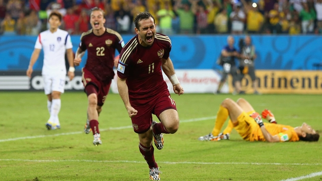 Kerzhakov rightly celebrated the achievement, which rounded out the 1-1 draw and ensured that Russia saved a point on the evening