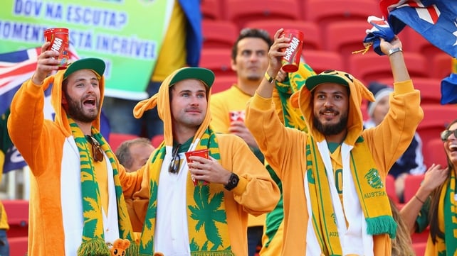 Some fans of Australia came dressed as Kangaroos to cheer on their beloved Socceroos