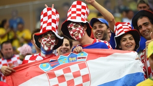These cheery Croatia fans didn't seem to mind the hot temperatures