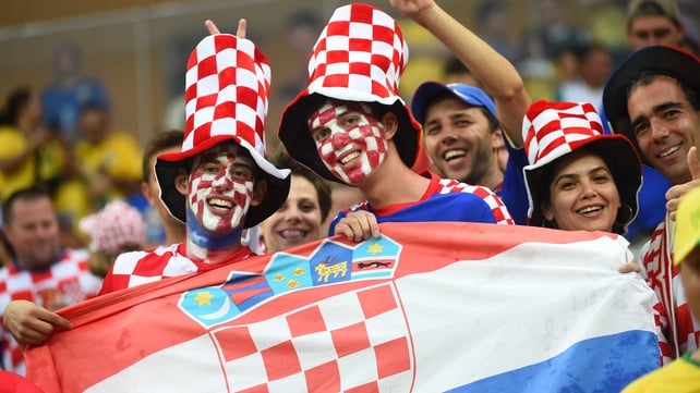 These cheery Croatia fans didn't seem to mind the hot temperatures