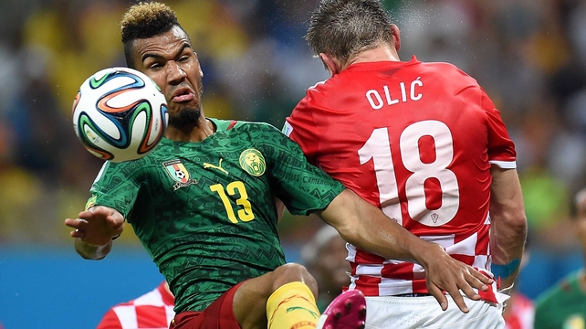 There wasn't much doing for Cameroon in the first half, though, as forward Eric Maxim Choupo-Moting couldn't quite connect on this header