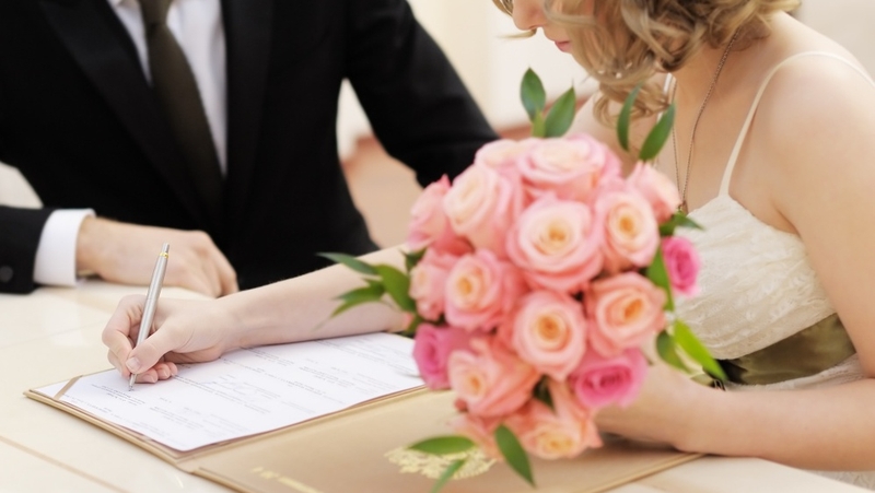Ann White claimed she slipped on rose petals left on the dance floor following a scrum that developed after the bride threw her bouquet (Stock image)