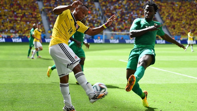 Ivory Coast consistently broke into the Colombian defence, forcing Juan Zuniga and the like to scramble in order to keep the score sheet clean