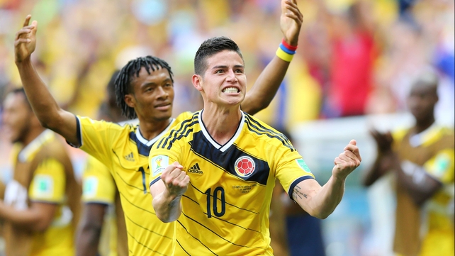 The goal put Colombia up 1-0 midway through the second half and would spark the beginning of a brief scoring spree for both teams
