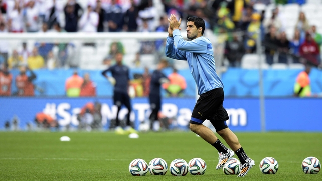 One of the major storylines leading up to the action was the questionable fitness of Uruguay star striker Luis Suarez who did not play in his squad's first match, a shocking loss to Costa Rica