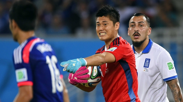 Eventually, Greece forced Japan goalkeeper Eiji Kawashima to make some clutch saves. He vented his frustration to the defenders following each close call