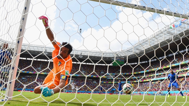 Officials made use of goal-line technology to confirm the goal, which beat Italy's veteran keeper Gianluigi Buffon