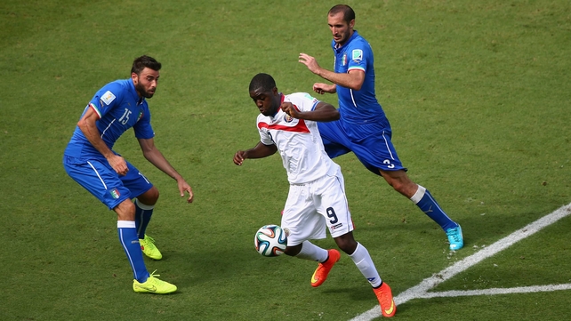 Unfortunately for Italy, the second half saw little change, as Costa Rica star striker Joel Campbell and company kept the Azzurri fully in check