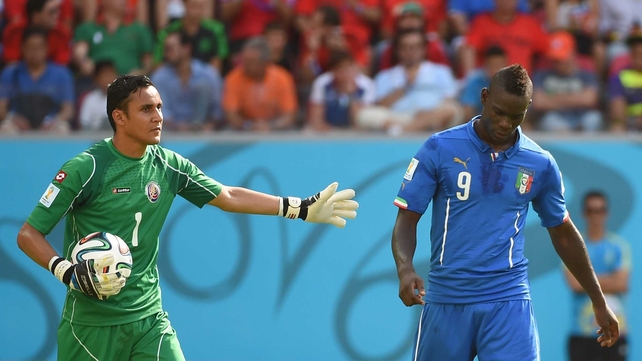 By the end of the day, though, it was keeper Keylor Navas and the rest of the Costa Rica squad who had the upper hand on the Italians, winning 1-0 and complicating the future of Italy's World Cup