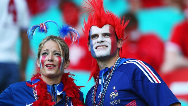 France fans made every effort to dress up for the event...