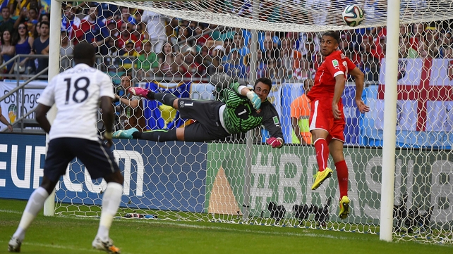 ... yet, all of their hopes were crushed quickly and ruthlessly by the French side, who scored first off a header from forward Olivier Giroud