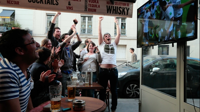 Fans watching the match in Paris were over-joyed