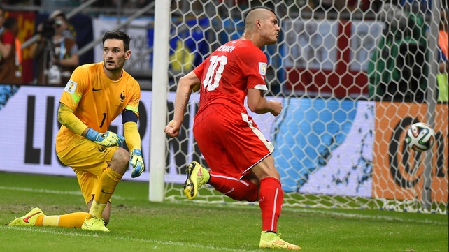 Fellow Swiss midfileder Granit Xhaka added to the goal tally just six minutes later