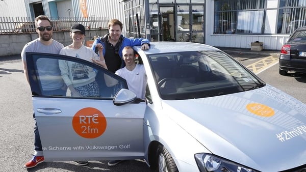 Keith Walsh, Jennifer Maguire, Bernard O'Shea with winner Conor Hillick