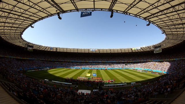Estadio Mineirao in Belo Horizonte was the venue for the opning match of the day - which saw Argentia take on Iran