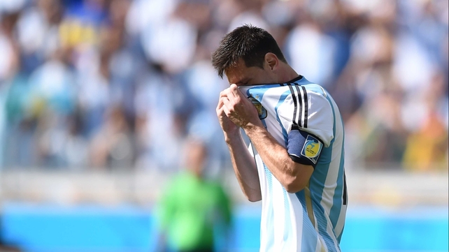 Argetina talisman Lionel Messi cut a frustrated figure for much of the game...