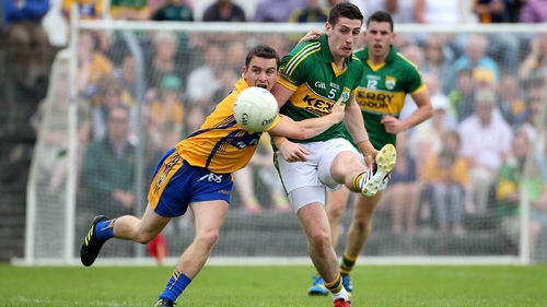 Clare's Martin McMahon and Paul Geaney of Kerry