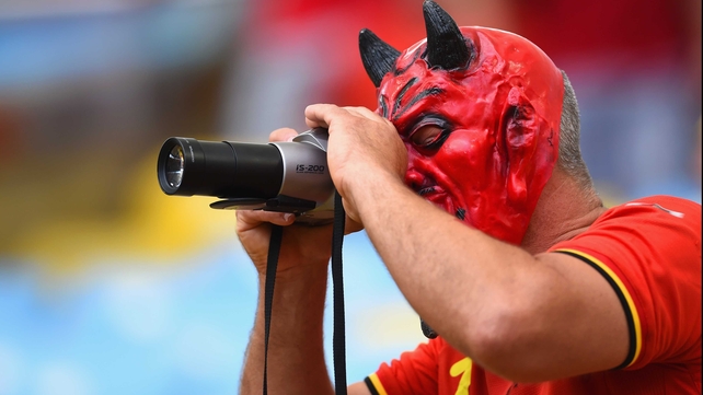 The Red Devils' supporters looked on at every detail...