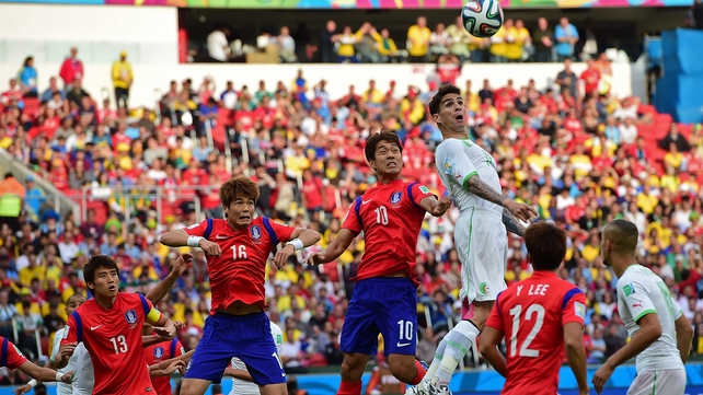 Algeria defender Carl Medjani showed promise of his side's height to come...