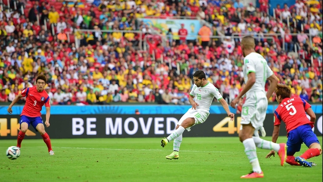 To complete the first half scoring spree, Algeria forward Abdelmoumene Djabou took advantage of a total collapse in the South Korea defence to make it 3-0