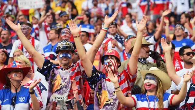 The USA crowd on the day was sizeable and proud...