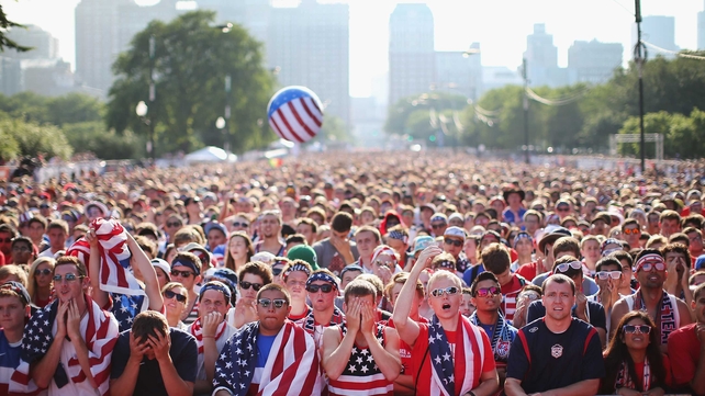 Tens of thousands of fans at Grant Park in Chicago watched on intently