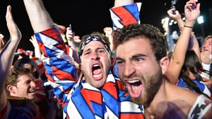 Fans erupted with joy, as it seemed the American squad might just pull off the biggest win in their country's history