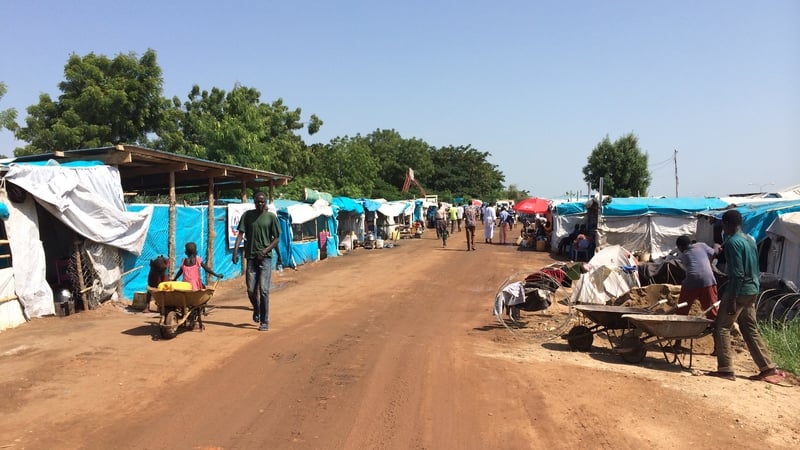 UN Displaced People's Camp in Juba (Pictures: Mícheál Mac Suibhne)