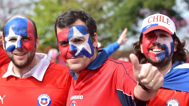 The spirited supporters of Chile came out to play once again...