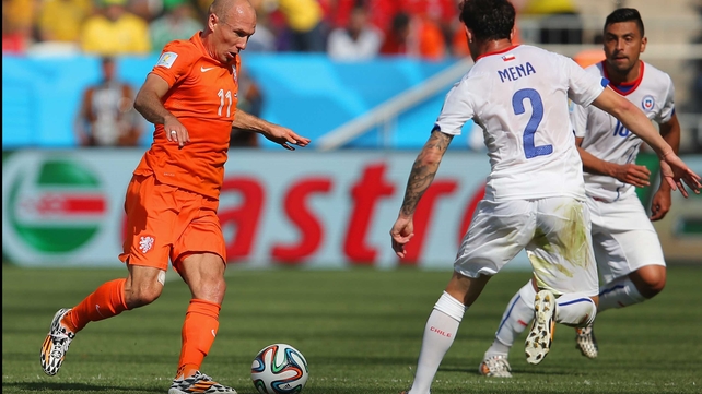 Netherlands forward and recent goal machine Arjen Robben captained his side for the match, yet the Chile defence frustrated his attempts at finding the back of the net