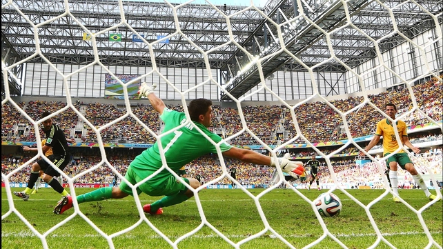 The score was Spain's second of the tournament and put the former World Champions up 1-0 going into half-time