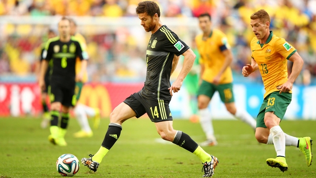 Familiar Spanish faces played out their final match at the 2014 World Cup, as midfielder Xabi Alonso controlled the ball