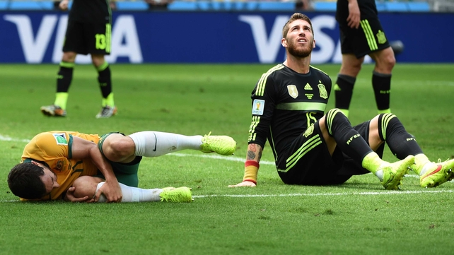 And defender Sergio Ramos recovered from a run-in with Australia midfielder Tommy Oar