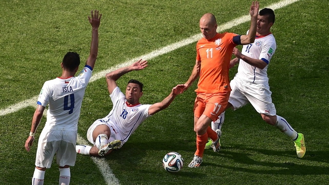 Robben played on strongly, asserting his presence once again and making a real case for some preliminary 'Player of the Tournament' honours