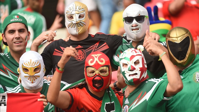 Meanwhile, a statistically much more important match was taking place in Recife, where Croatia took on Mexico. The Mexican fans in wrestling masks were back out in force...