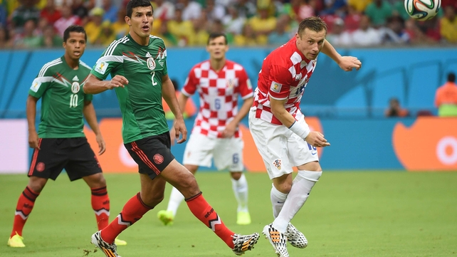 Croatia's star forward Ivica Olic came out firing against Francisco Rodriguez and the rest of the Mexico defence