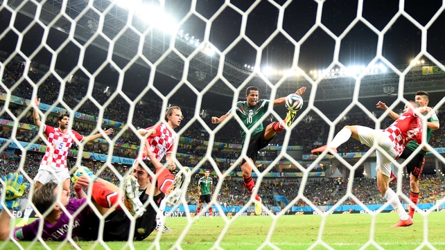 While Mexico forward Giovani dos Santos just missed on the closest chance of the half, during a play riddled with contact. On that note, both sides went into the break drawn scoreless, but on the brink of doing something special