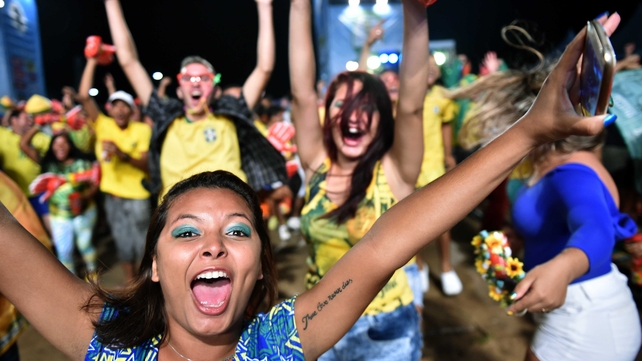 And fans watching in Natal shared in his joy