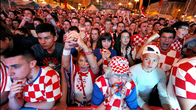 Croatia and Mexico meanwhile resumed a much closer contest. Fans in the Croatian capital of Zagreb watched on anxiously at the start of the second