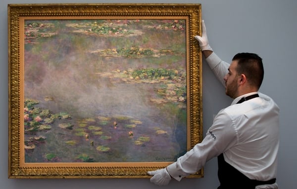 Nympheas at Sotheby's auction rooms.