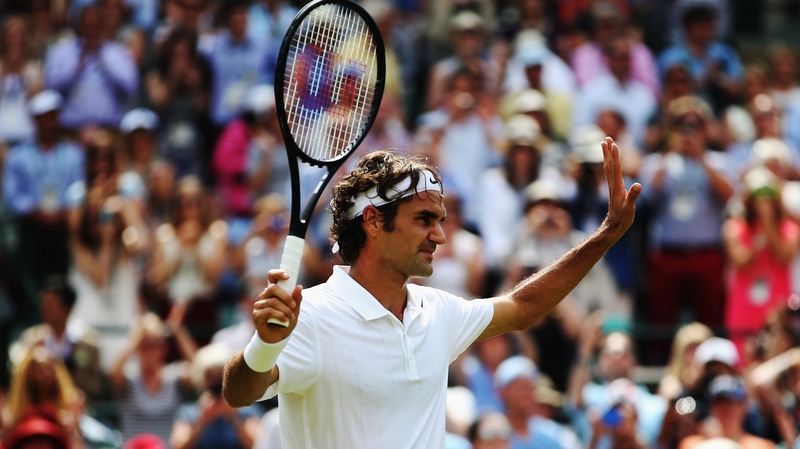 Roger Federer served nine aces in his first-round win