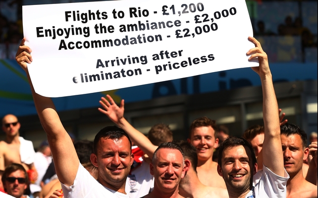 Fair play, lads, in fairness: England fans show a sense of humour about their fate